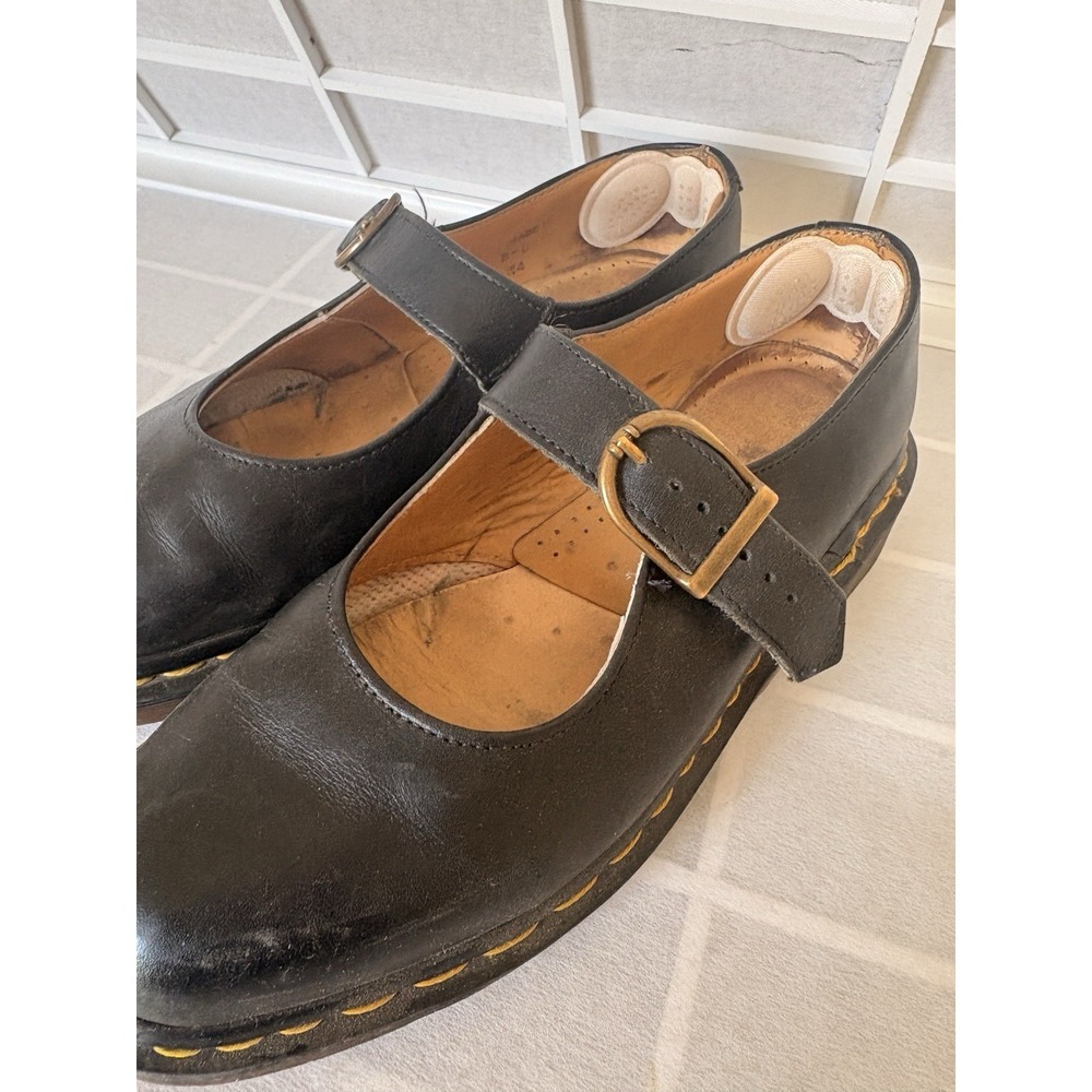 Dr. Martens Single-Strap Mary Jane UK Black Leather - VTG MIE - Picture 3 of 12